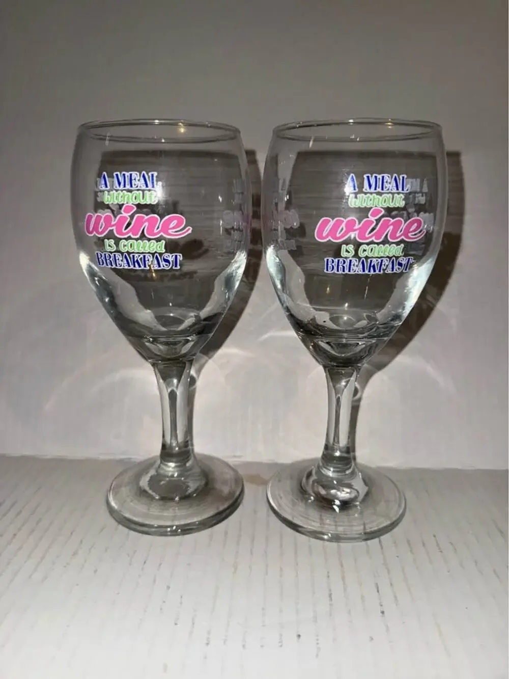Set of 2 Novelty Wine Glasses